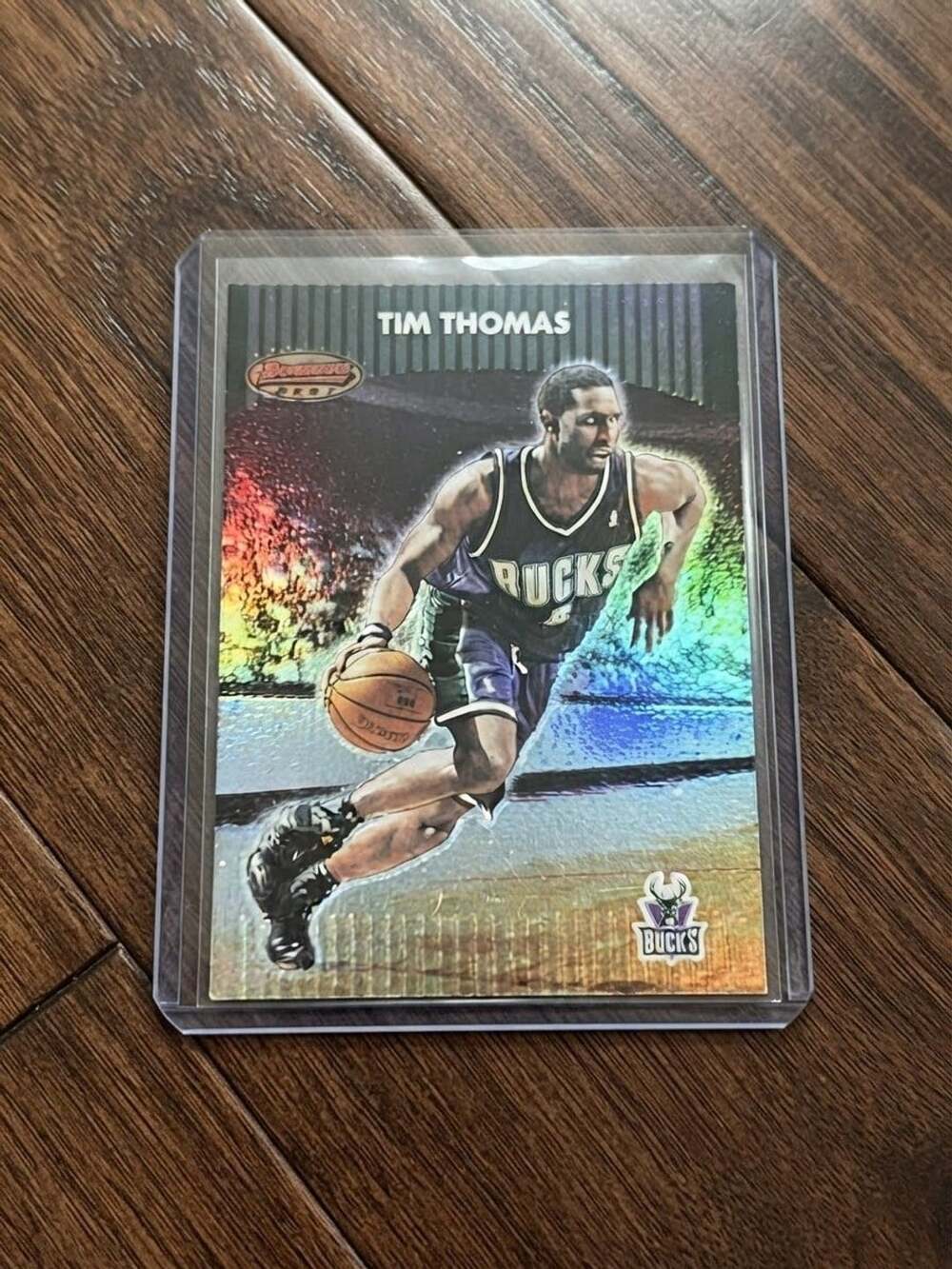 2000-01 Bowman's Best Tim Thomas #54 Milwaukee Bucks Card